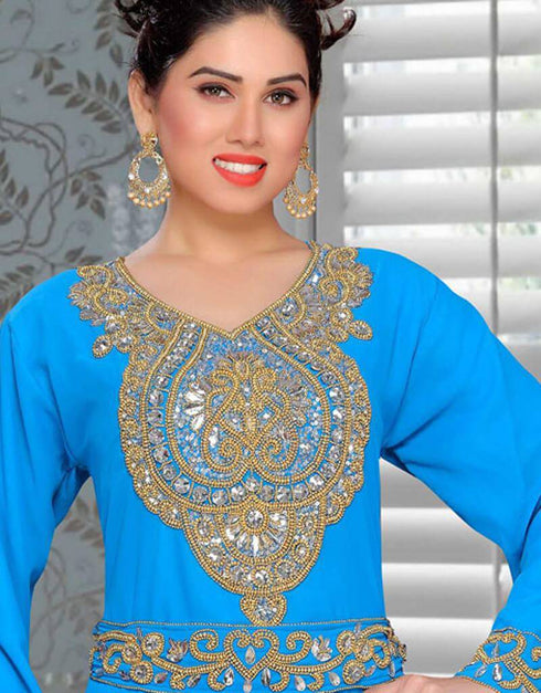 Clearance Slim Fit kaftan With Golden Embroidery